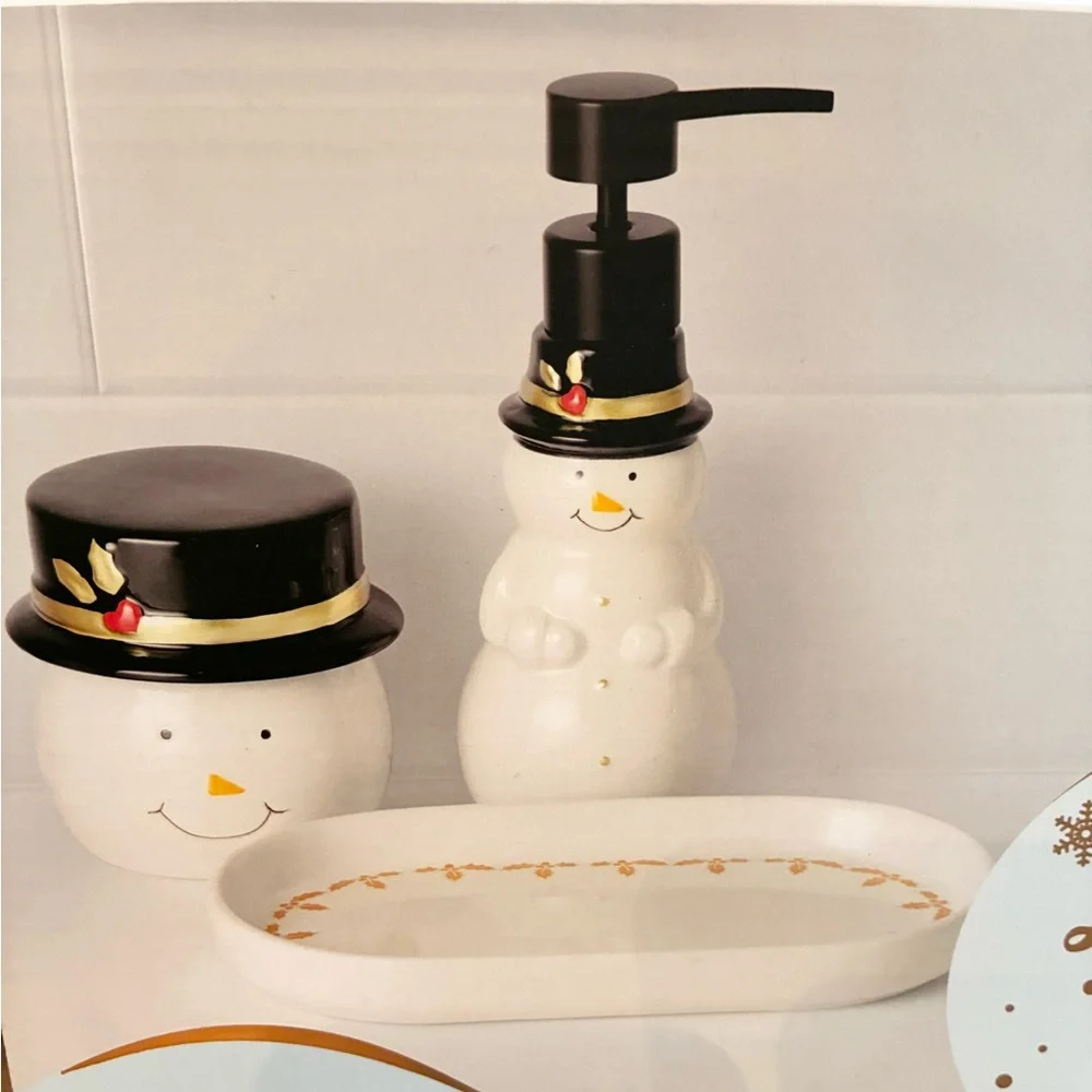 Snowman Bath accessories set